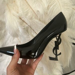 Black YSL heels
